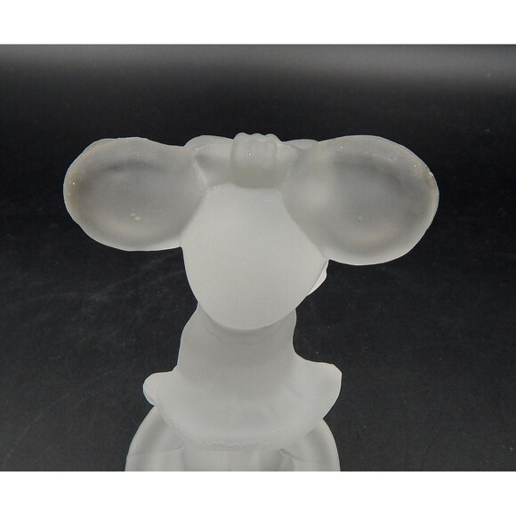 Walt Disney Productions Minnie Mouse Figurine Frosted Glass 5 Inch Italy - Picture 13 of 13
